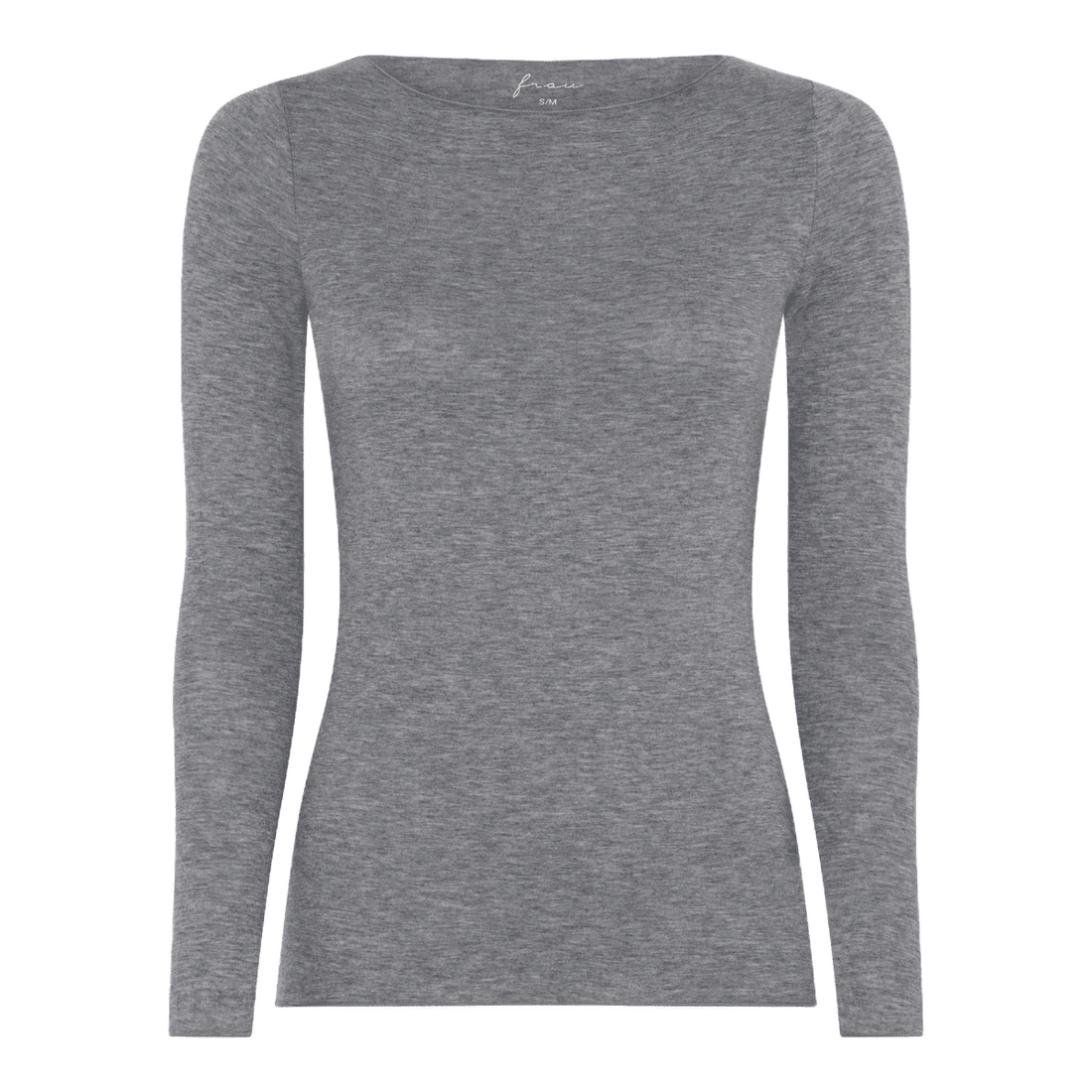 Lima er en langærmet bluse fra FRAU med boatneck hals. Denne er i grå