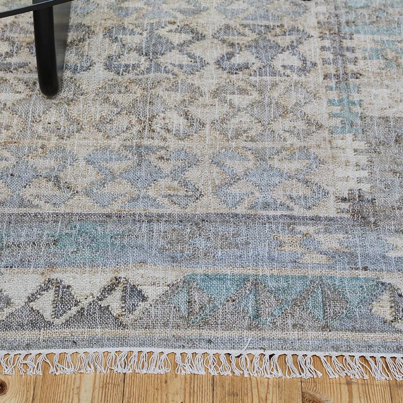Bashir - Jute Kelim Løber - Beige/Grey