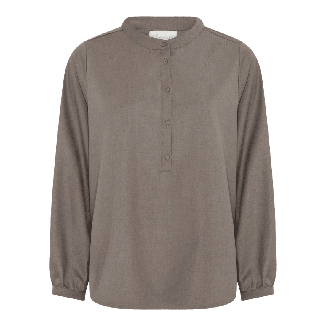 Madrid langærmet skjorte fra FRAU i brun uldmix