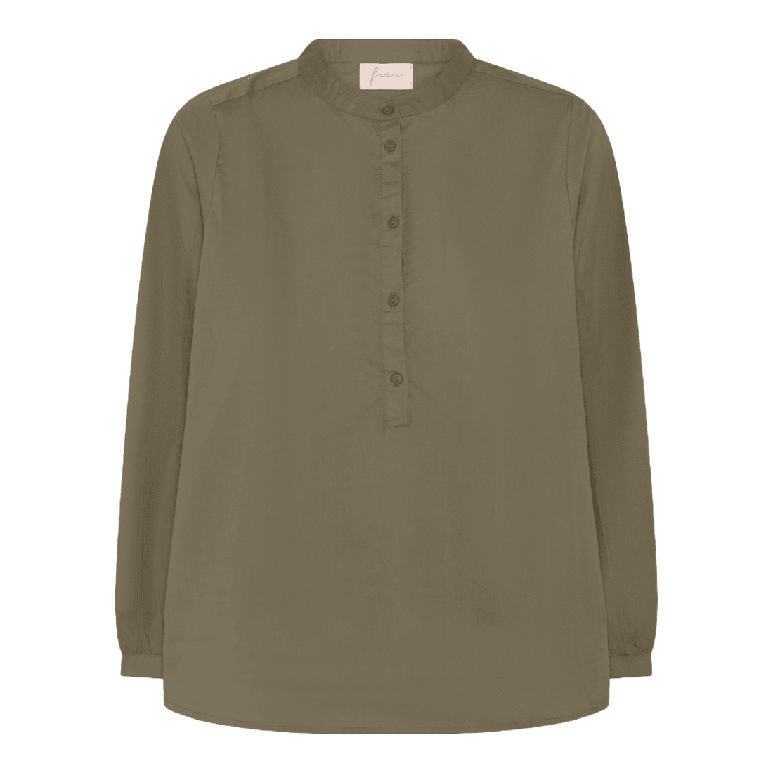 Madrid langærmet skjorte fra FRAU i khaki øko bomuld
