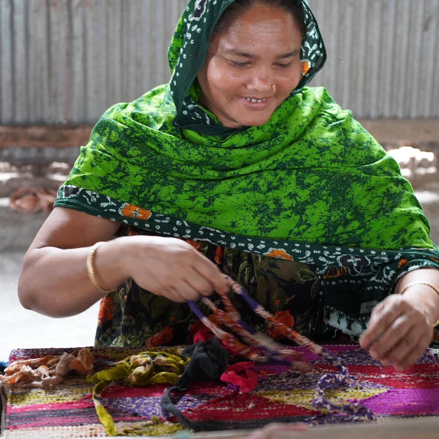 Flerfarvet Sari Løber 