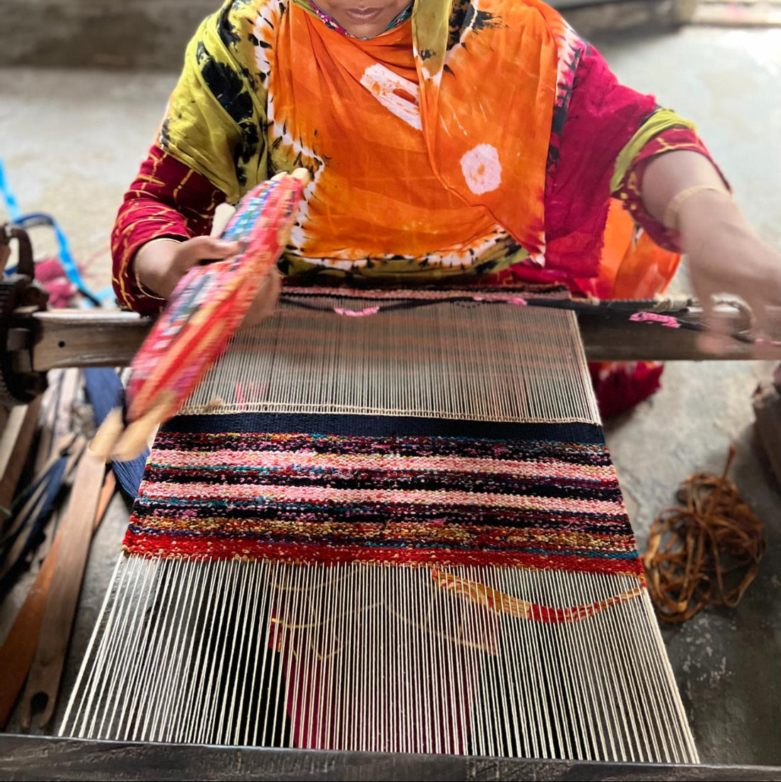 Flerfarvet Sari Løber 