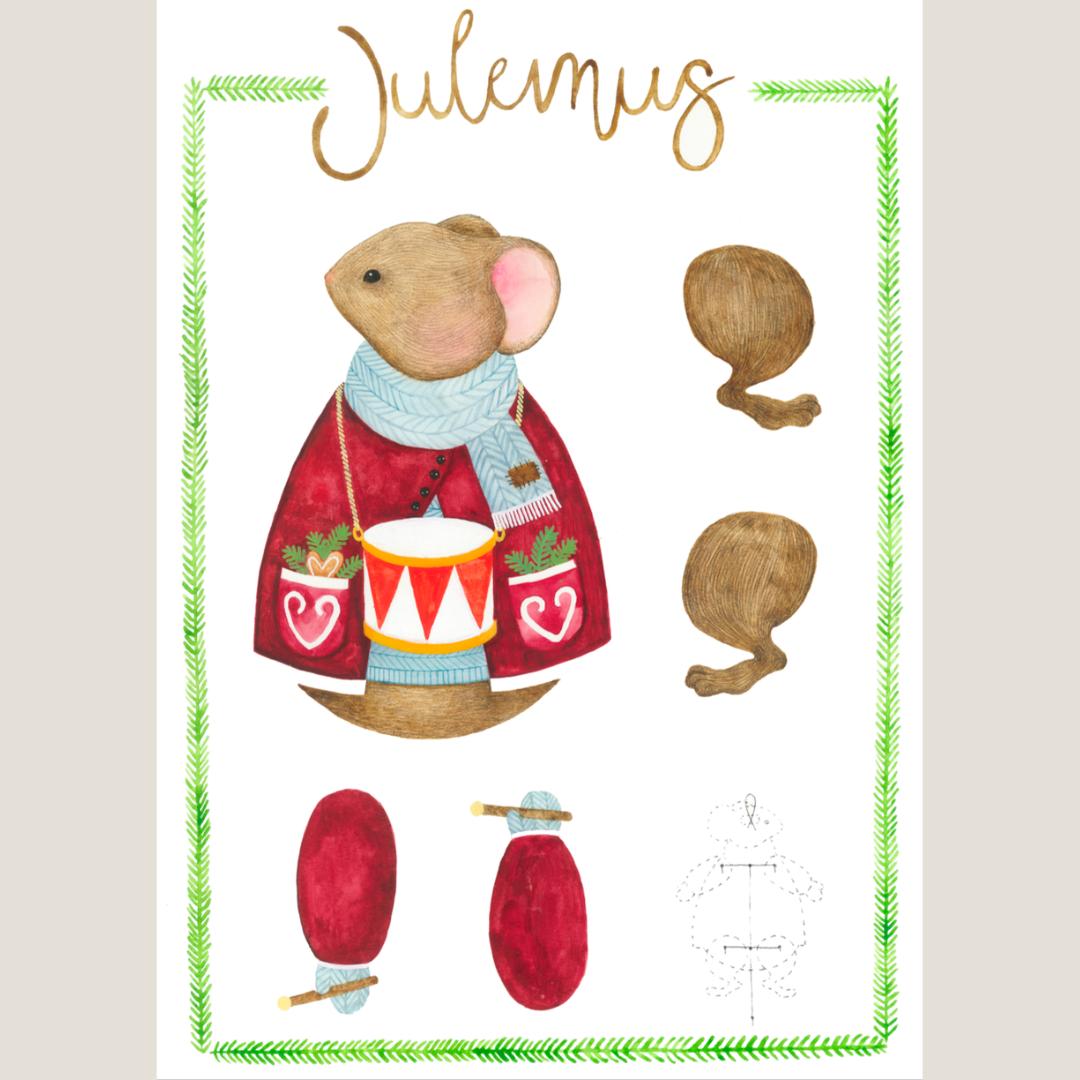 Rød sprællemus fra Marías Univers