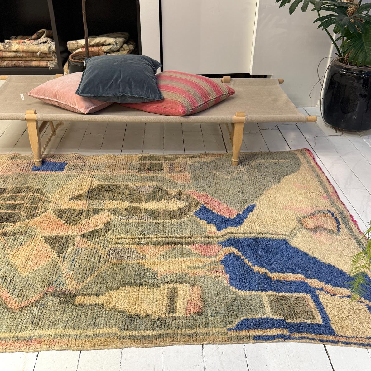 Vintage Marokkansk Gulvtæppe - 