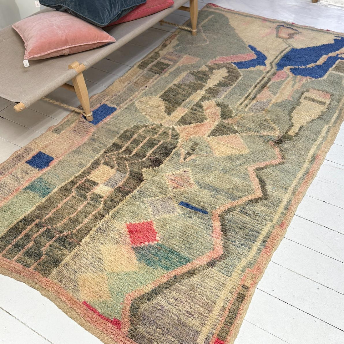 Vintage Marokkansk Gulvtæppe - 