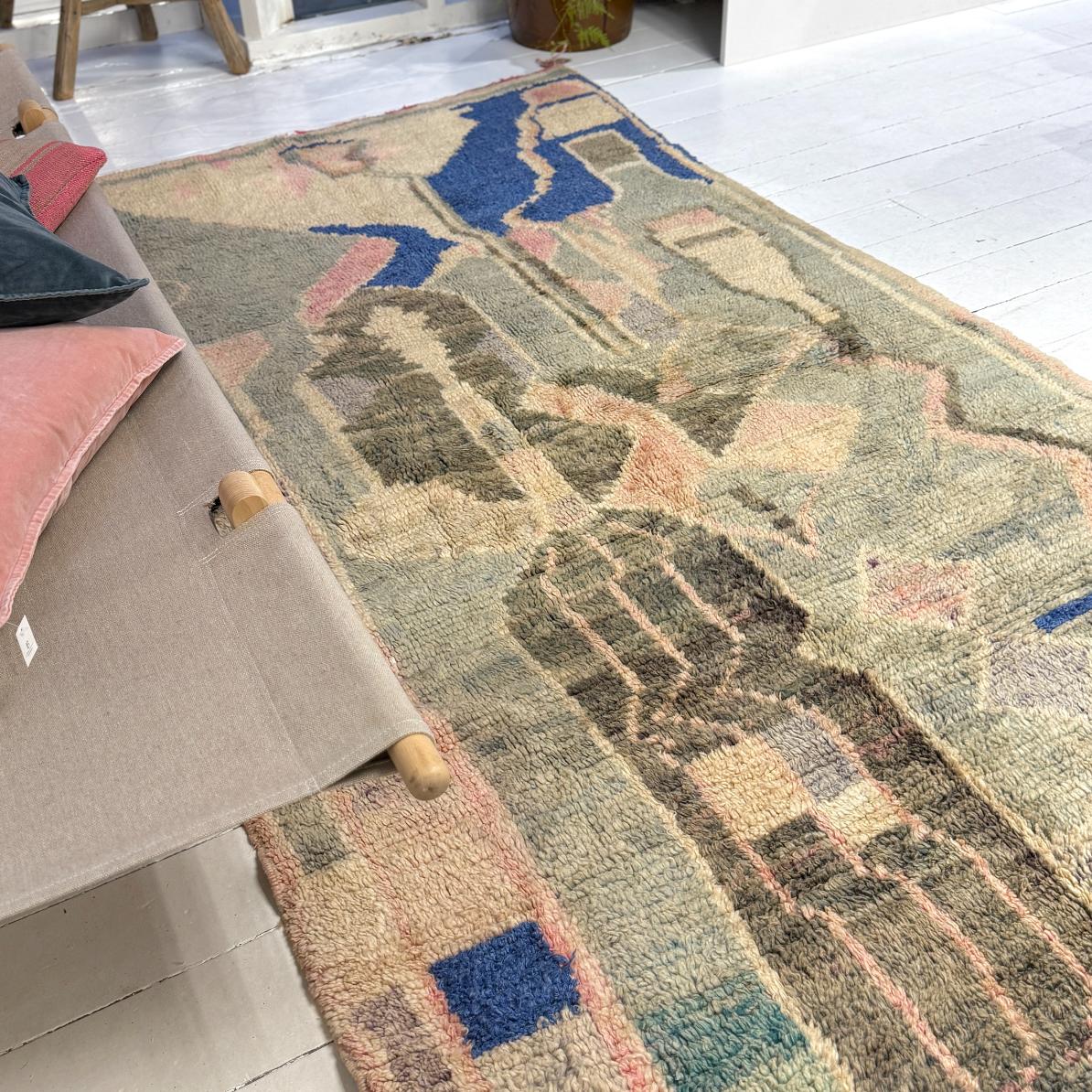 Vintage Marokkansk Gulvtæppe - 