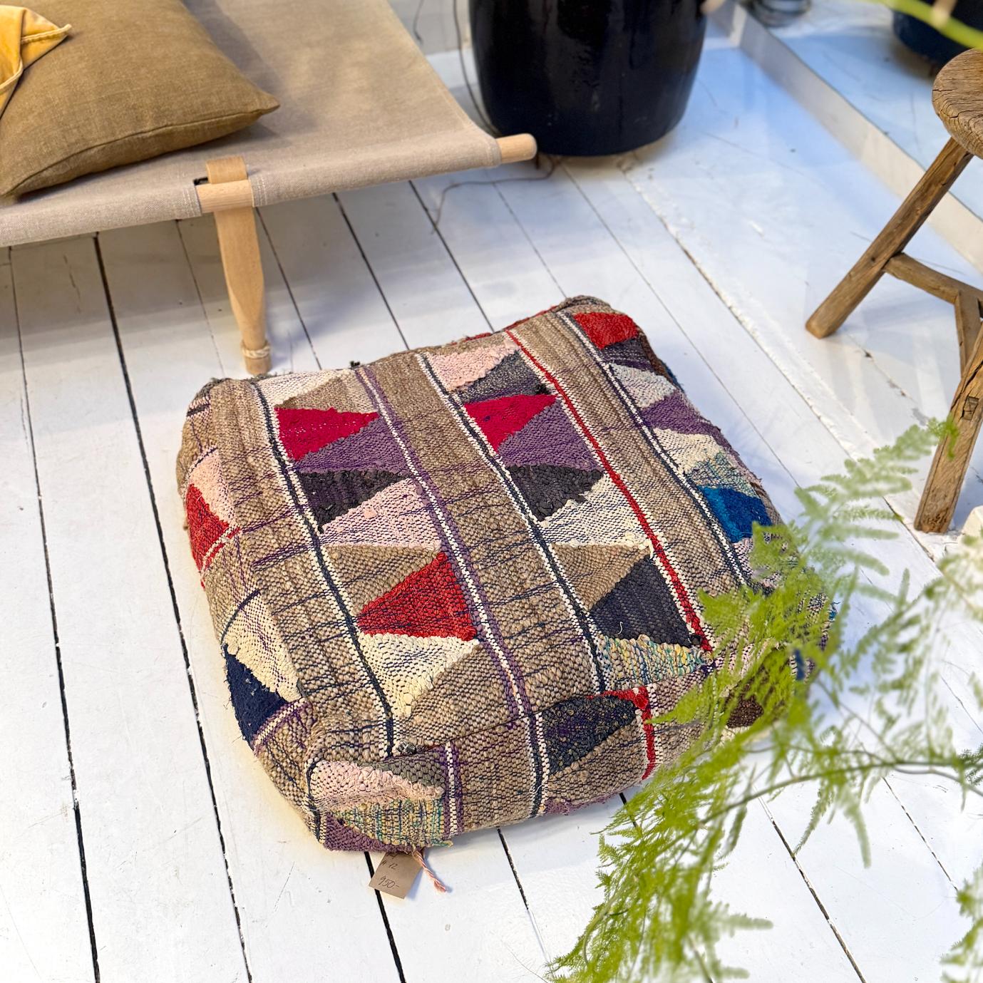 Vintage Marokkansk Puf Betræk - Unika 