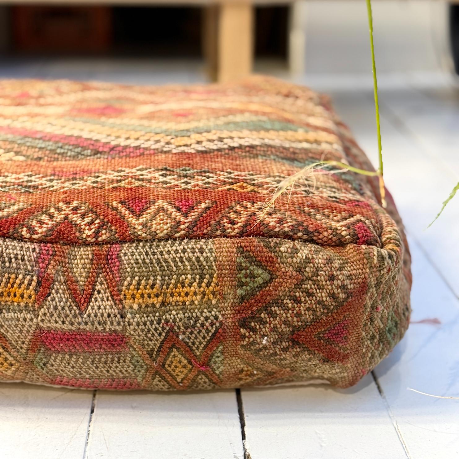 Vintage Marokkansk Puf Betræk - Unika 