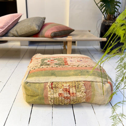 Vintage Marokkansk Puf Betræk - Unika 