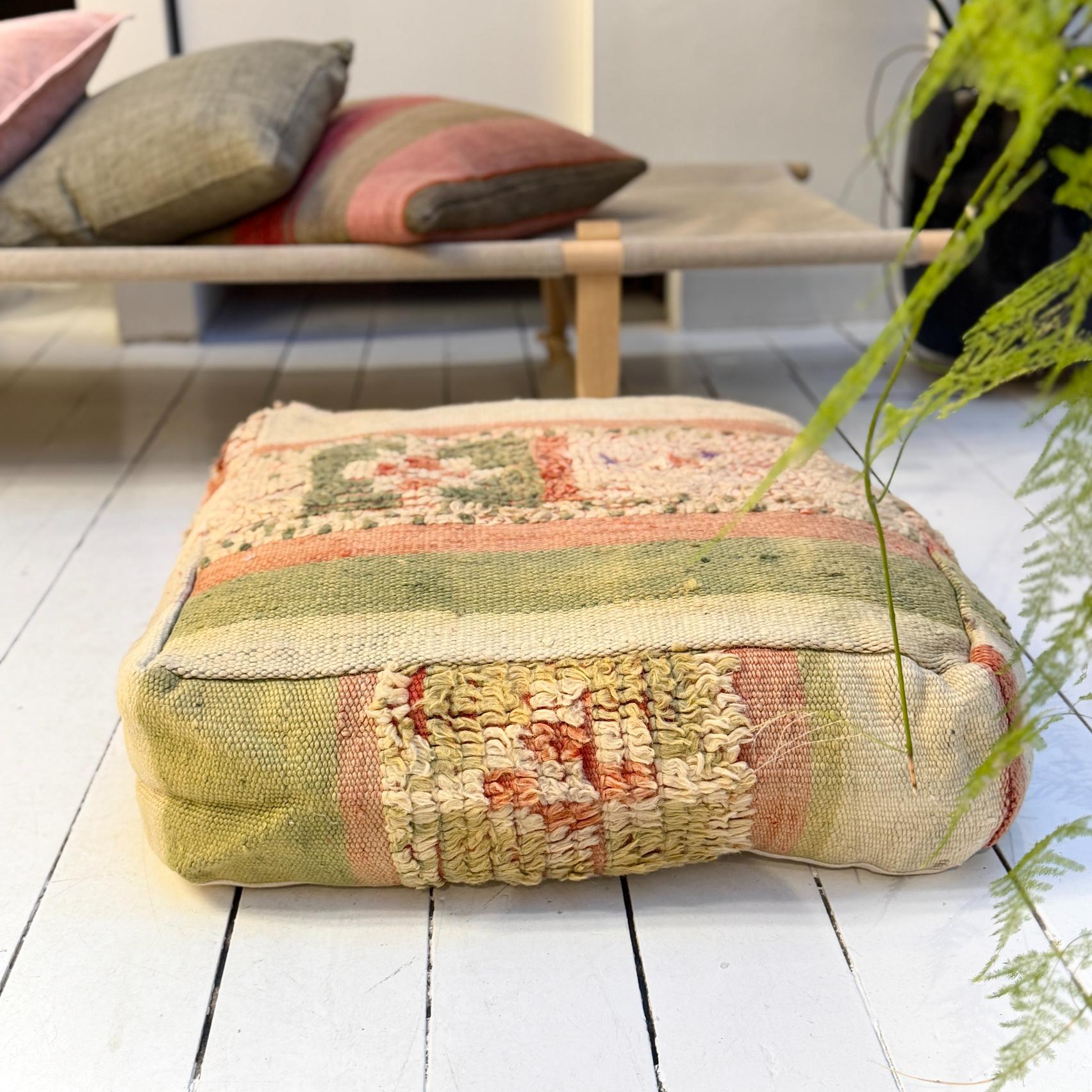 Vintage Marokkansk Puf Betræk - Unika 