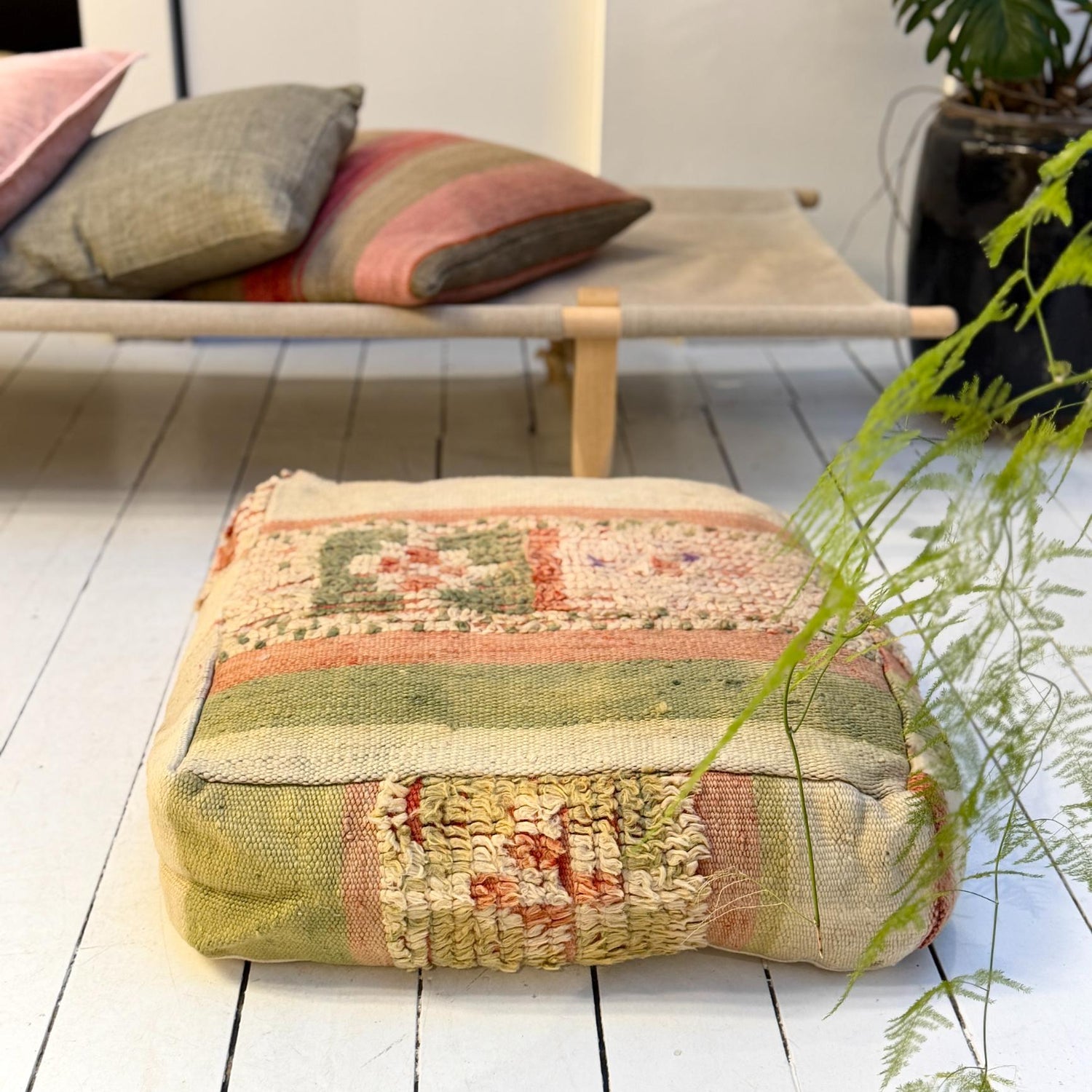 Vintage Marokkansk Puf Betræk - Unika 