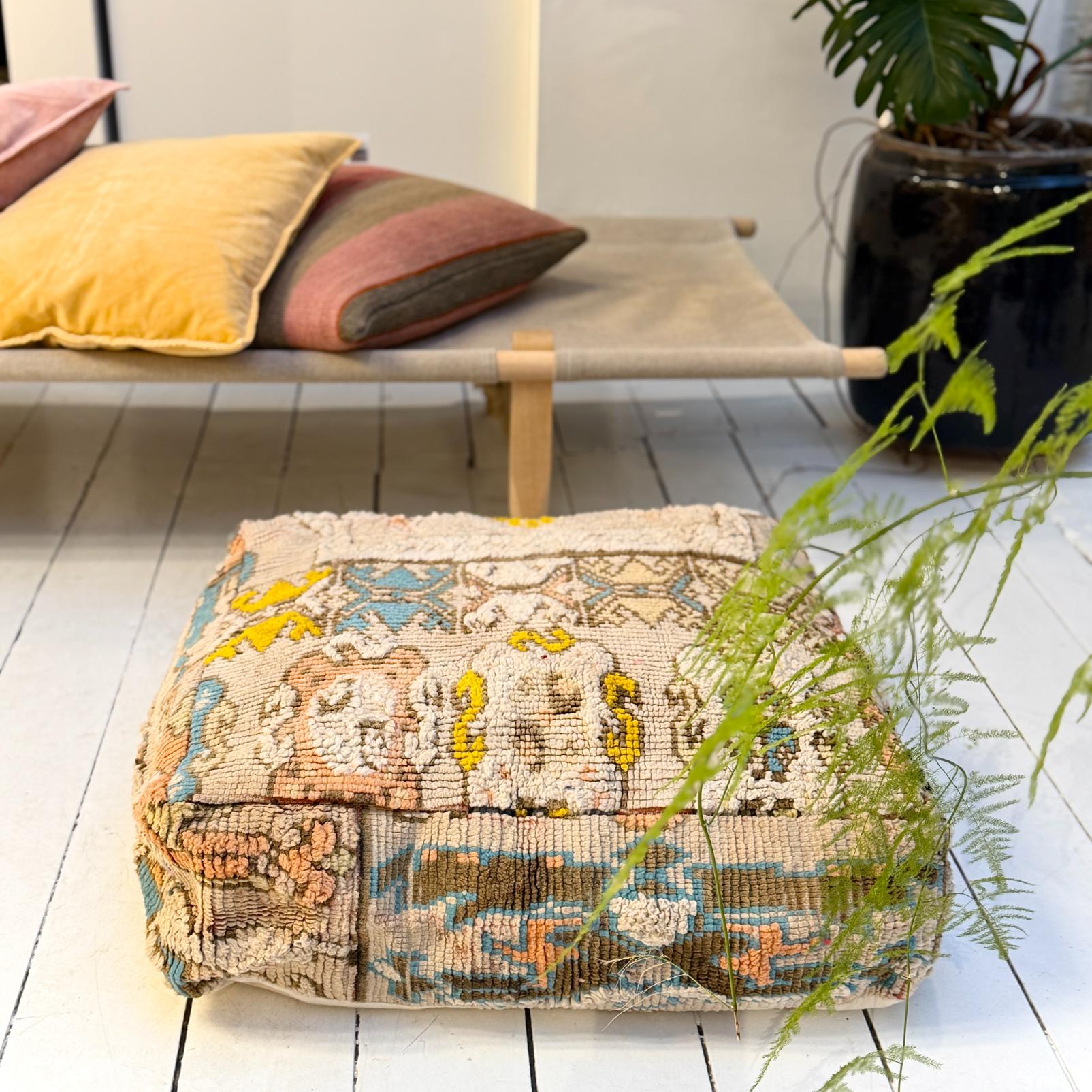 Vintage Marokkansk Puf Betræk - Unika 