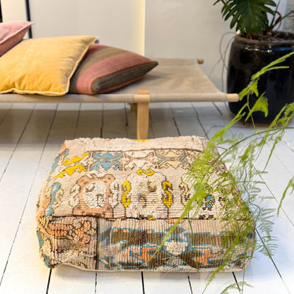 Vintage Marokkansk Puf Betræk - Unika 