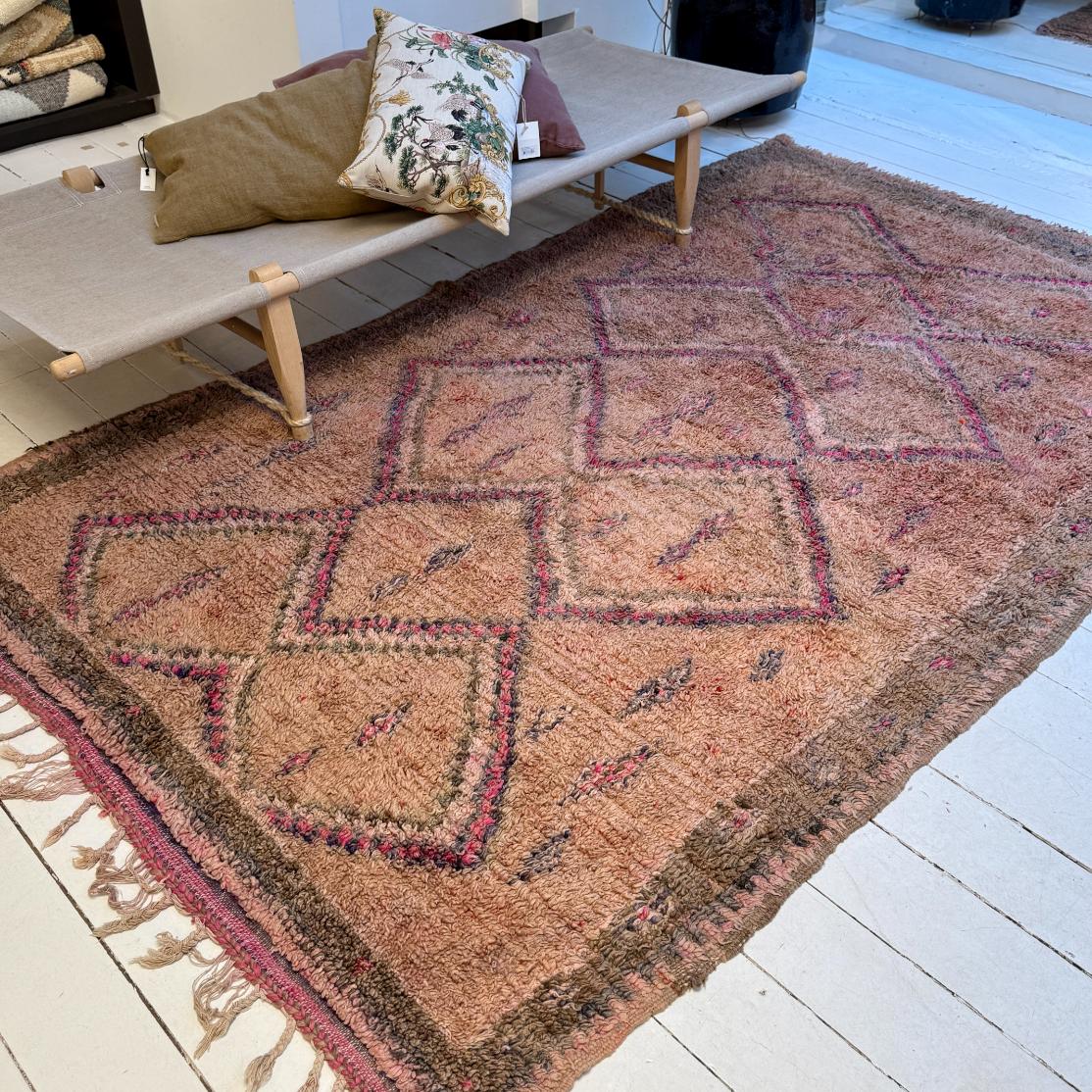 Vintage Marokkansk Gulvtæppe - 