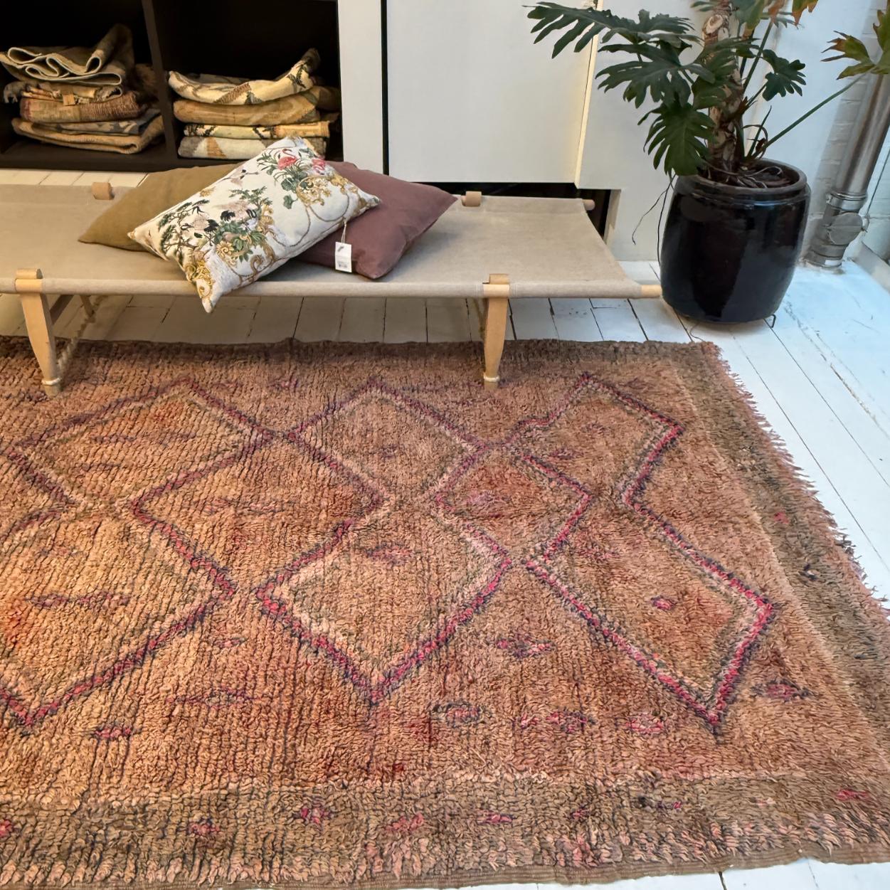 Vintage Marokkansk Gulvtæppe - 