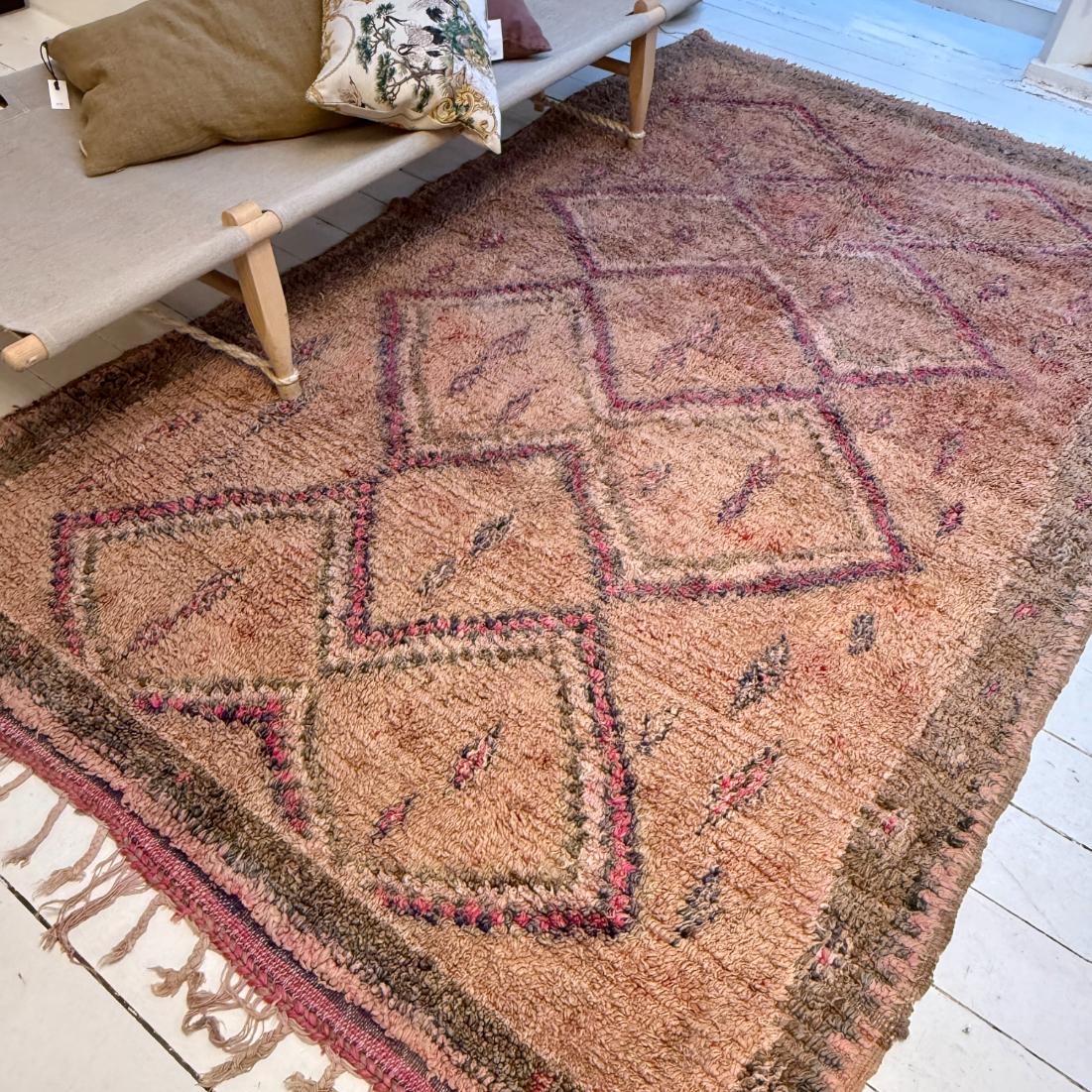 Vintage Marokkansk Gulvtæppe - 