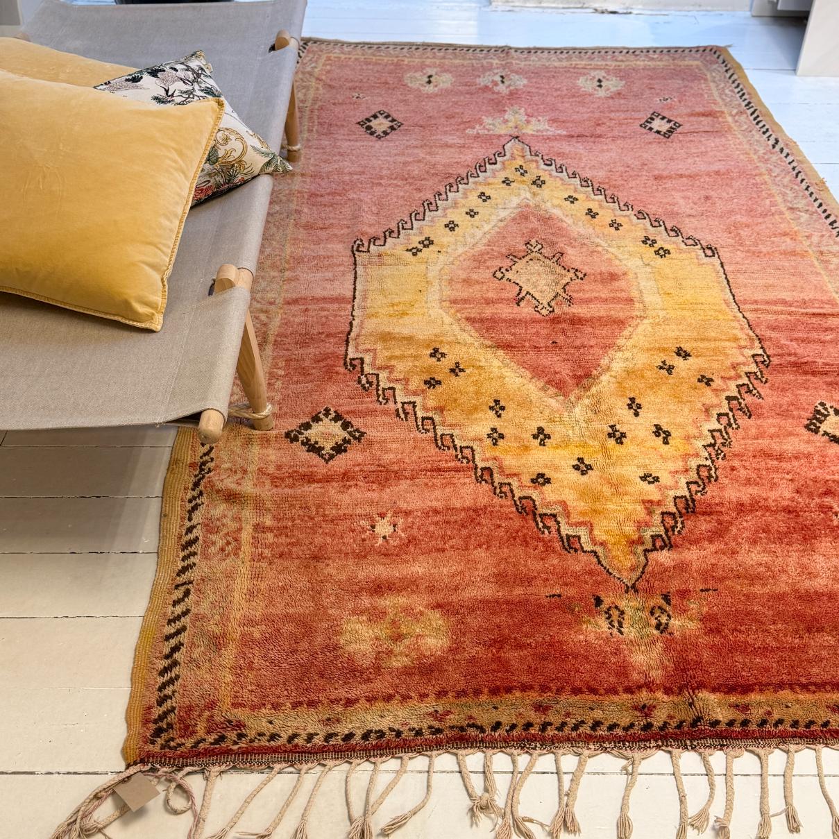 Vintage Marokkansk Gulvtæppe - 