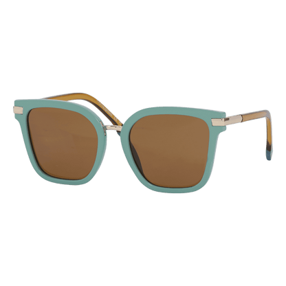 MonkeyGlasses By Sarah Grünewald attitude solbrillen er en stor cateye/firkantet brille i blå/brune farver