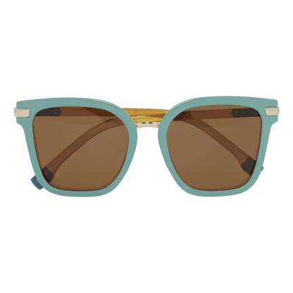 MonkeyGlasses By Sarah Grünewald attitude solbrillen er en stor cateye/firkantet brille i blå/brune farver