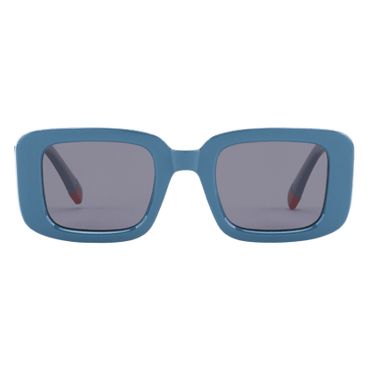 MonkeyGlasses By Sarah Grünewald plie solbrillen er en klassisk aflang brille med lyseblå farver