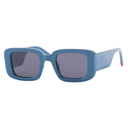 MonkeyGlasses By Sarah Grünewald plie solbrillen er en klassisk aflang brille med lyseblå farver