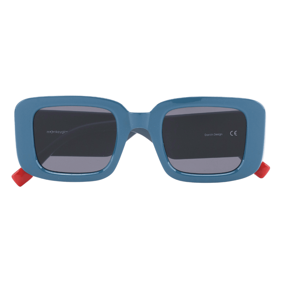 MonkeyGlasses By Sarah Grünewald plie solbrillen er en klassisk aflang brille med lyseblå farver