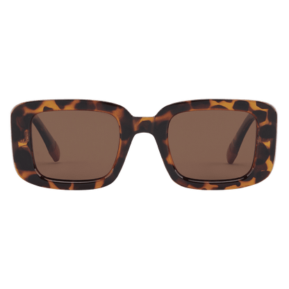 MonkeyGlasses By Sarah Grünewald plie solbrillen er en klassisk aflang brille med brune farver