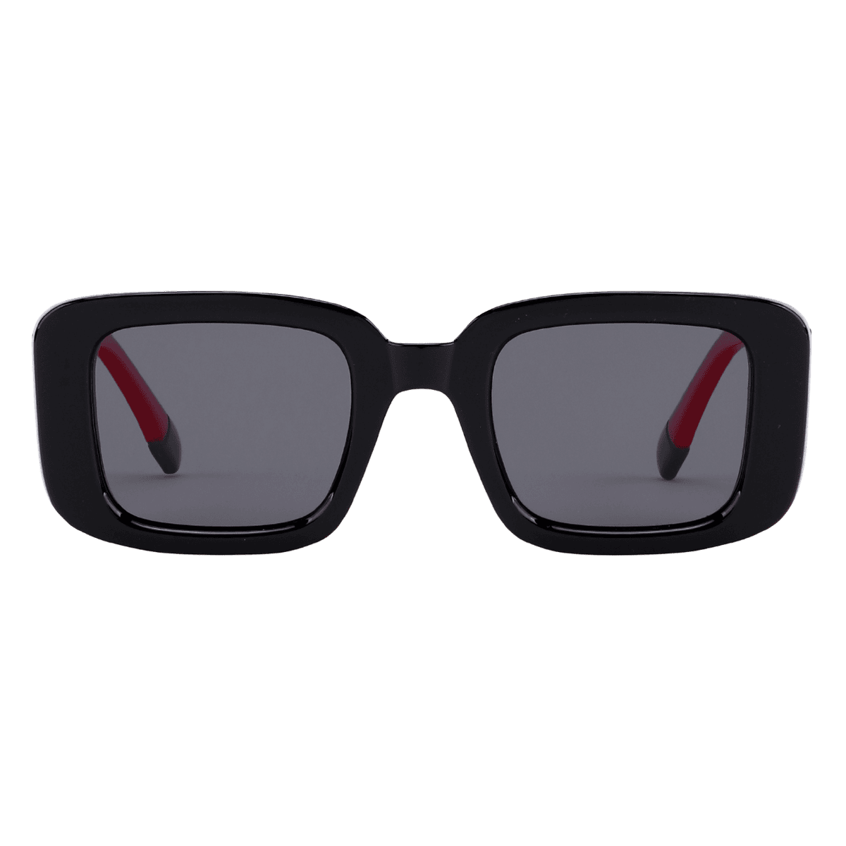 MonkeyGlasses By Sarah Grünewald plie solbrillen er en klassisk aflang brille med sorte/røde farver