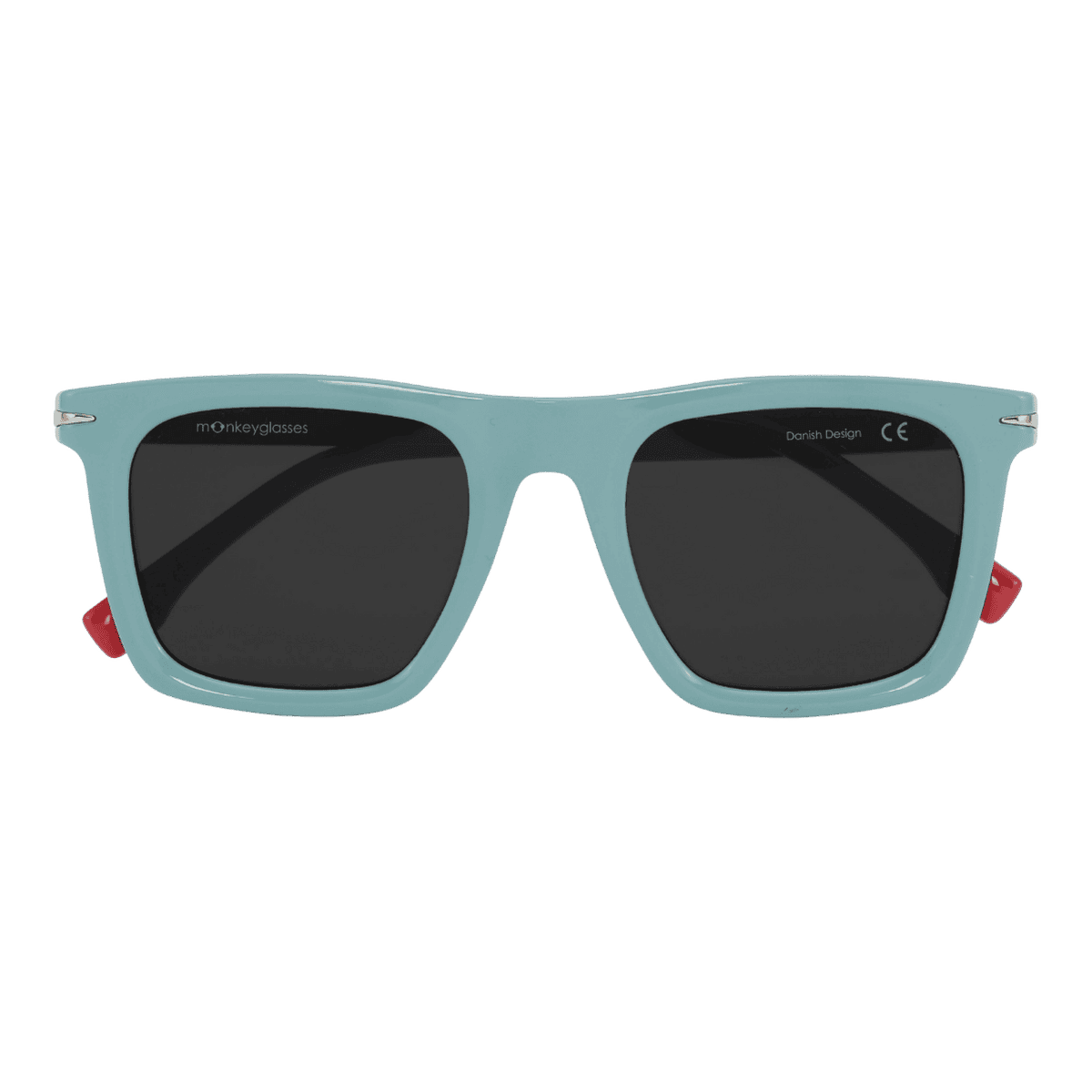 MonkeyGlasses By Sarah Grünewald releve solbrillen er en klassisk firkantet brille med blå farver