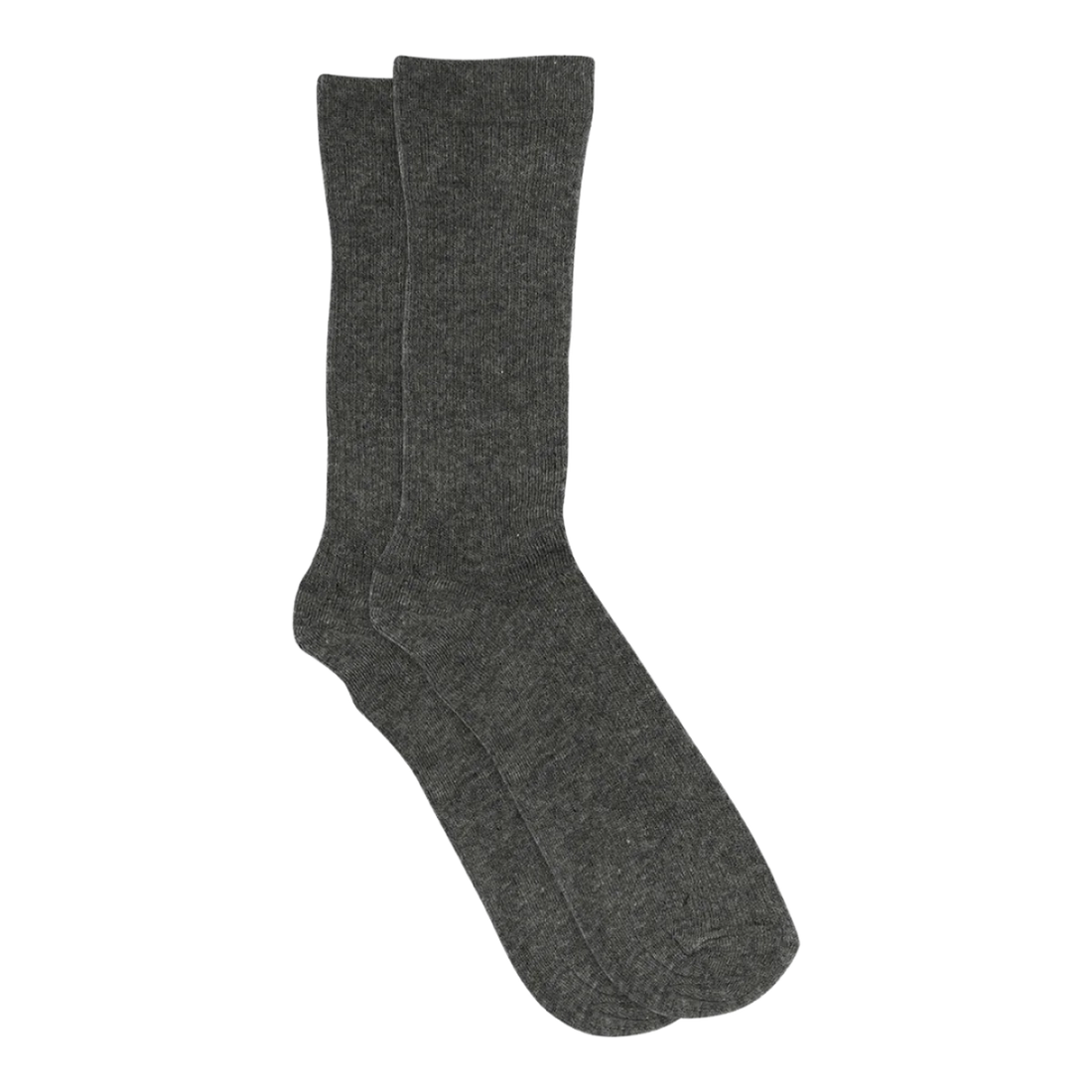 Rib Strømper - Bomuld - Medium Grey Melange