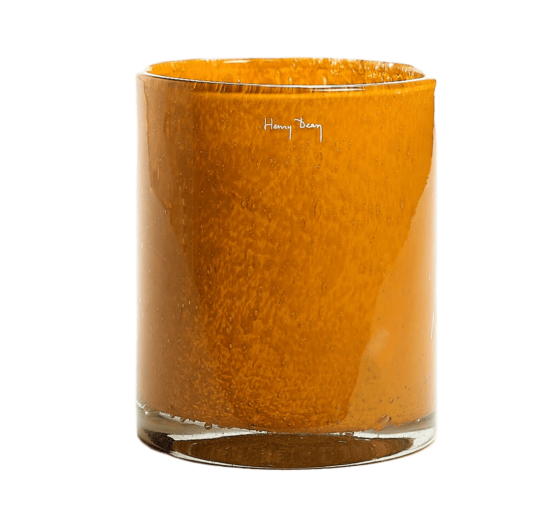 Mundblæst Glas - Mustard