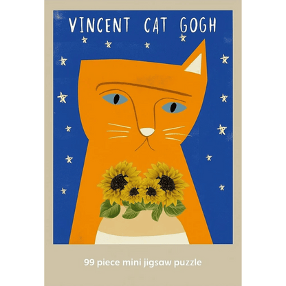 Mini Puslespil (99 brikker) - Vincent Cat Gogh