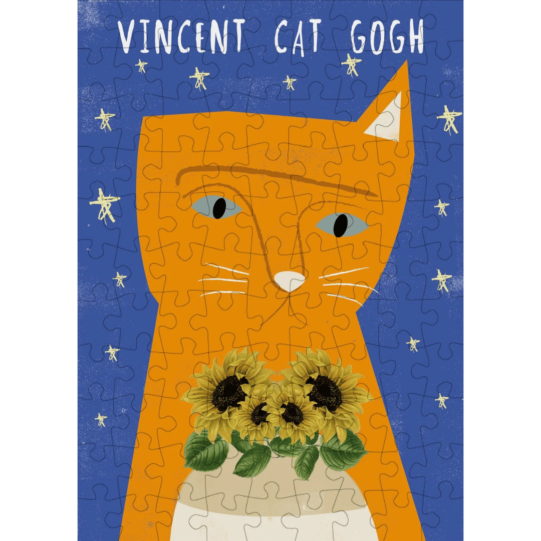 Mini Puslespil (99 brikker) - Vincent Cat Gogh