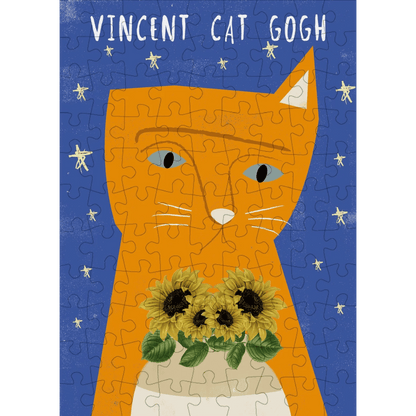 Mini Puslespil (99 brikker) - Vincent Cat Gogh