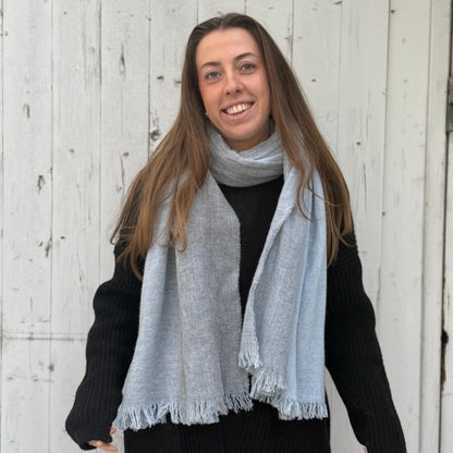 Fernando Tørklæde - Uld - Skyblue Greyish 
