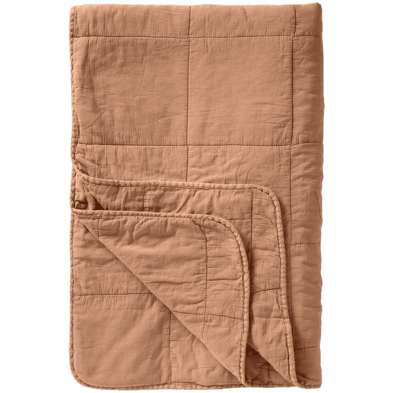 Quilt Tæppe - Bomuld - Burned Rose (78)