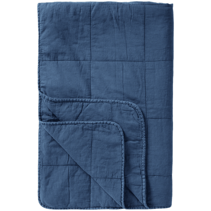 Quilt Tæppe - Bomuld - Indigo (87)