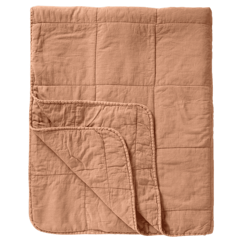 Quilt Sengetæppe - Bomuld - Burned Rose (78)