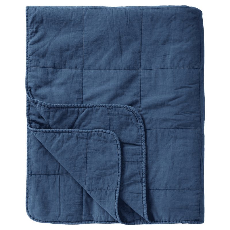 Quilt Sengetæppe - Bomuld - Indigo (87)