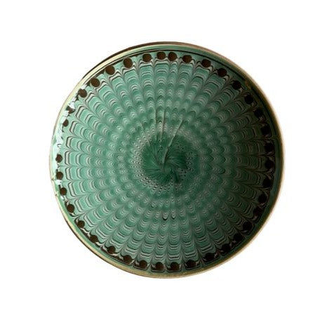 Rumænsk keramik tallerken i grøn