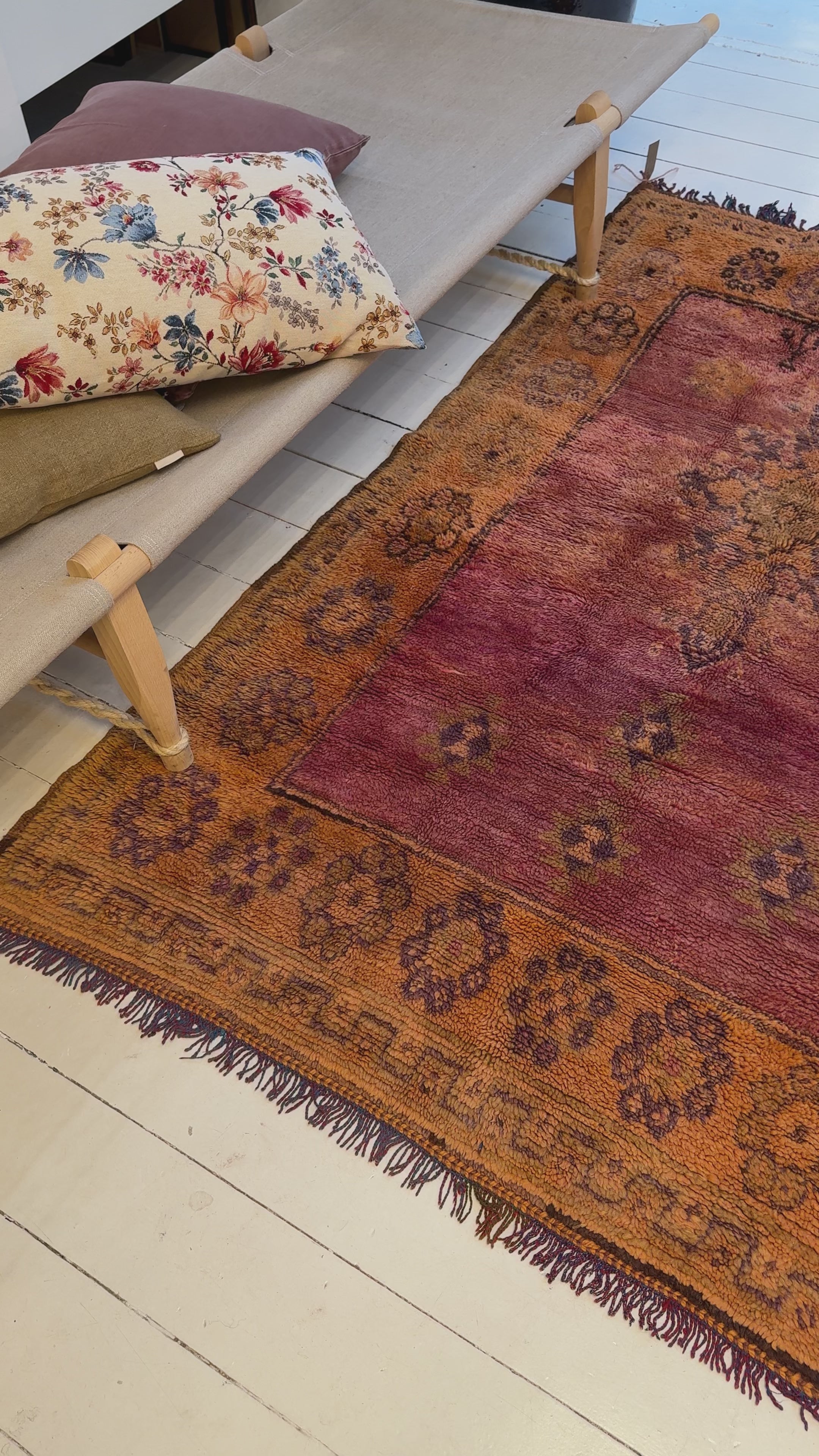 Vintage Marokkansk Gulvtæppe - 