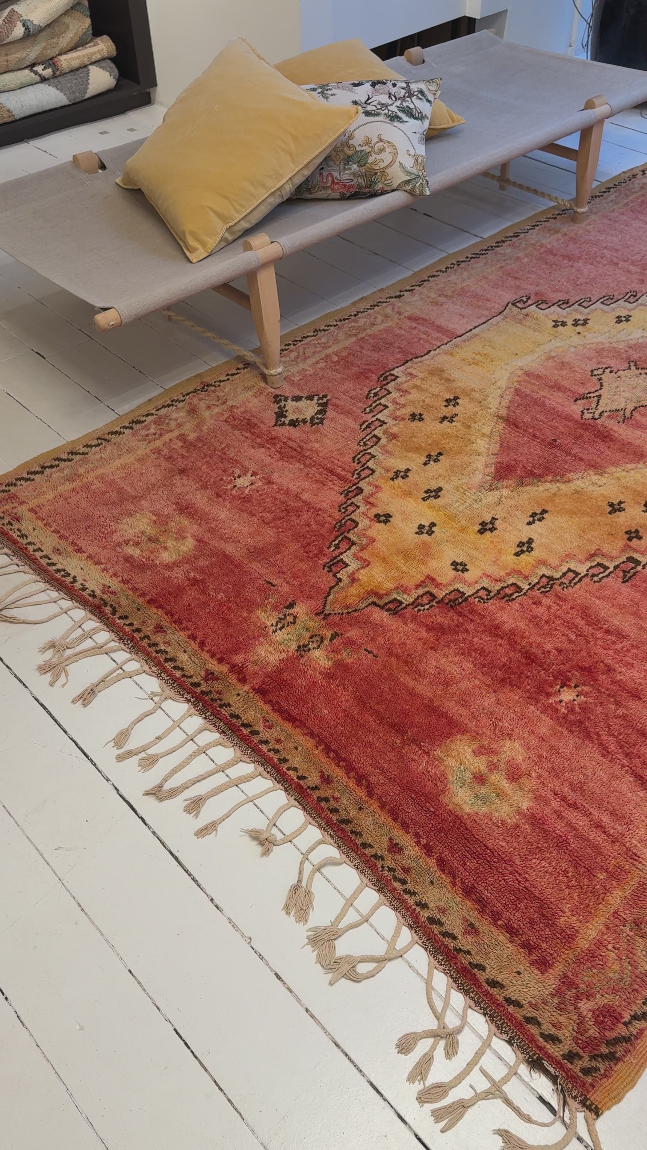 Vintage Marokkansk Gulvtæppe - 