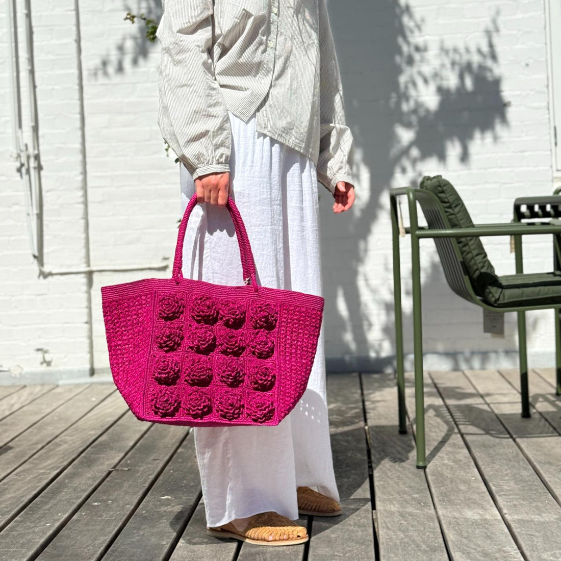 Strandtaske - Tsara Flore - Fuschia
