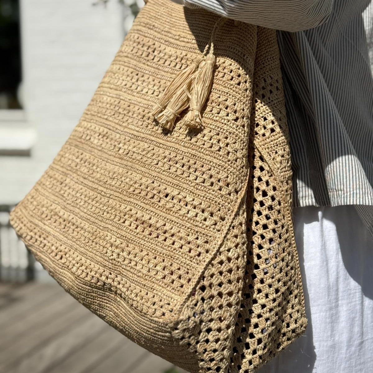 Stor Strandtaske - Tsara XL - Natur