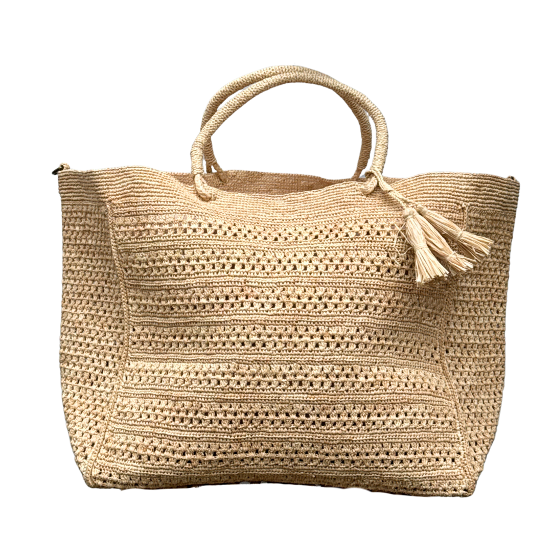 Stor Strandtaske - Tsara XL - Natur