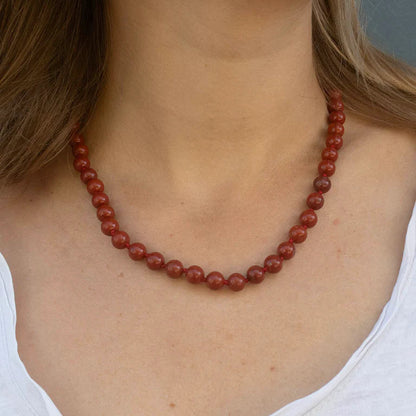 Aunties Halskæde - Red Jasper