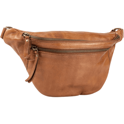 Faust er en bumbag taske fra ReDesigned. Denne er i farven walnut som er en mørkebrun læder