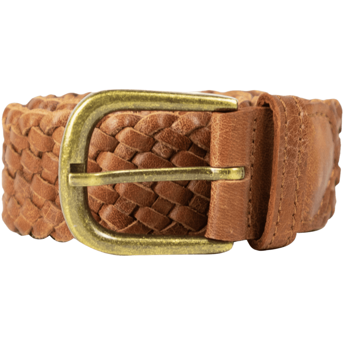 Flettet læderbælte &