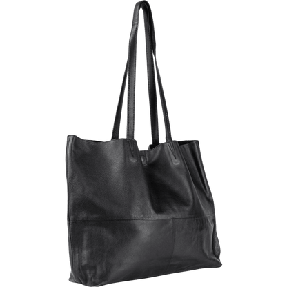 Marlo tasken er en totebag i læder fra ReDesigned. Denne er i farven black, som er en sort læder