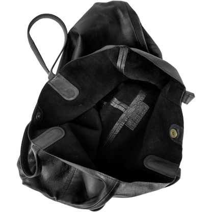 Marlo tasken er en totebag i læder fra ReDesigned. Denne er i farven black, som er en sort læder